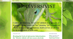 Desktop Screenshot of biodiversivist.com